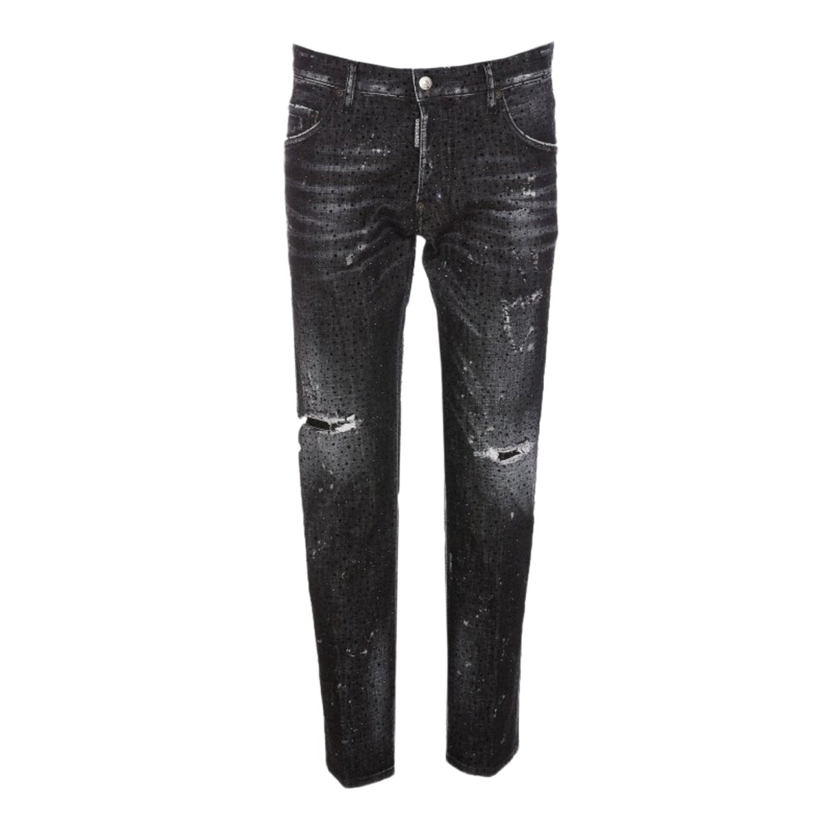 DSquared2 'Washed Black' Skater Jeans