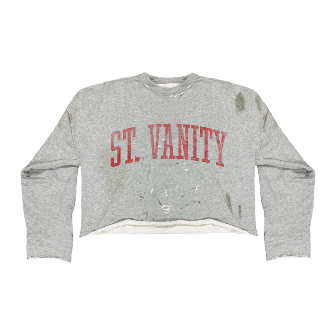 Saint Vanity 'Badgers' Distressed Crewneck