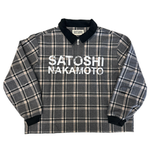 Satoshi Nakamoto 'Grey' Half-Zip Flannel