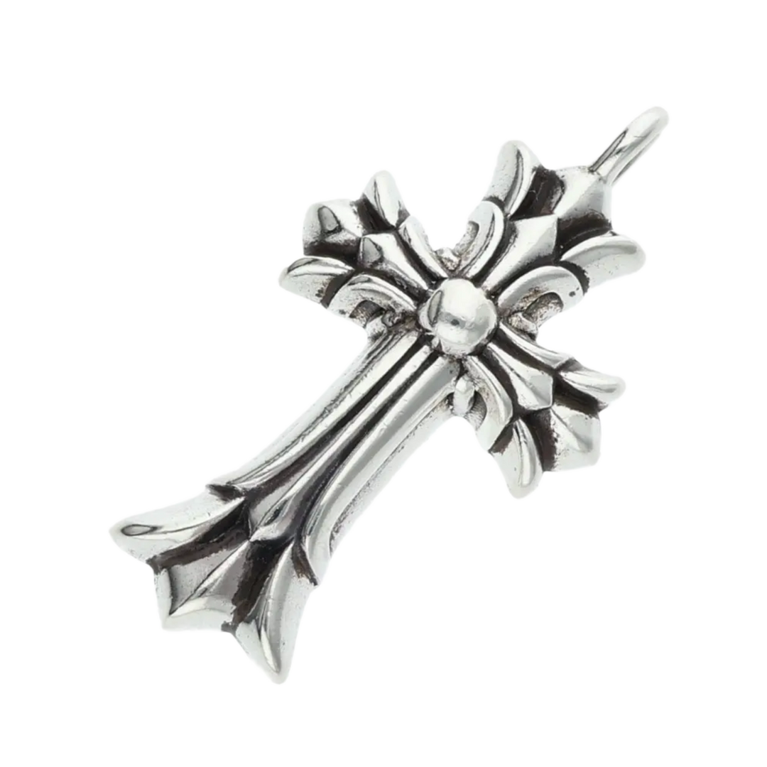 Chrome Hearts 'Silver' Mini Double Cross Pendant
