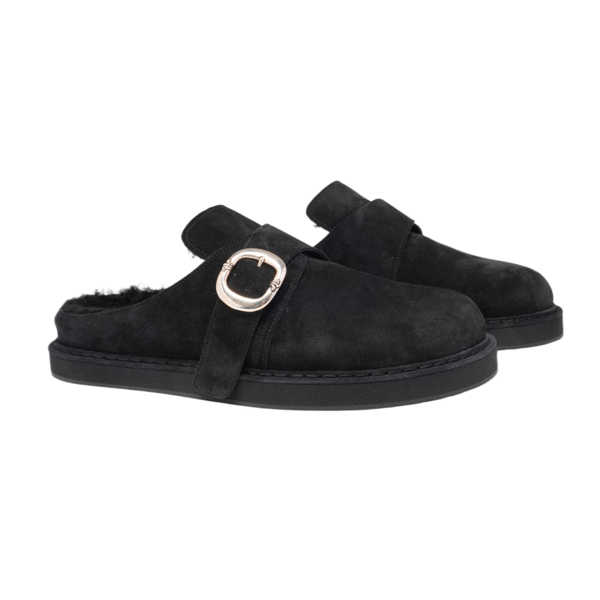 Chrome Hearts 'Black' Sherpa Lined Gunslinger Mule