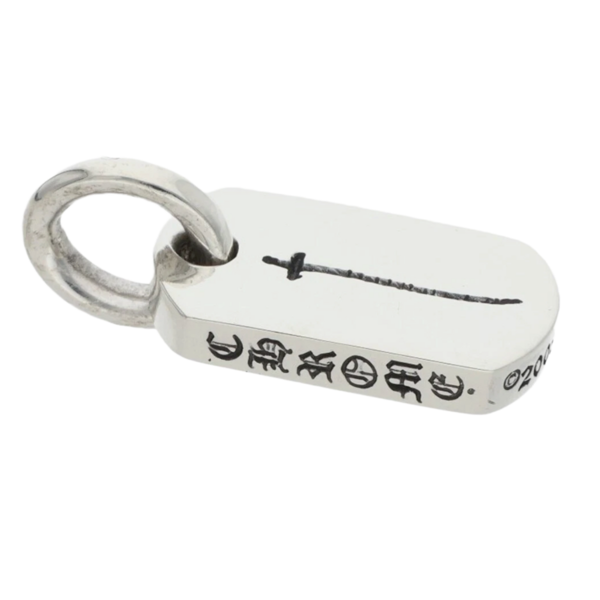 Chrome Hearts 'Silver' Aoyama Mini Dog Tag Pendant