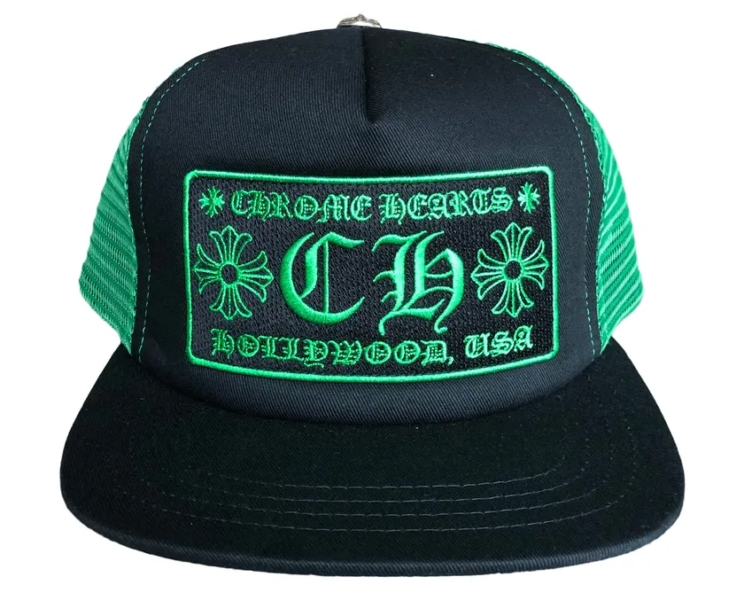 Chrome Hearts 'Green' CH Hollywood Trucker Hat