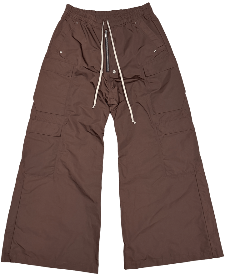 Rick Owens 'Mahogany' Nylon Jumbo Cargo Bela Pants