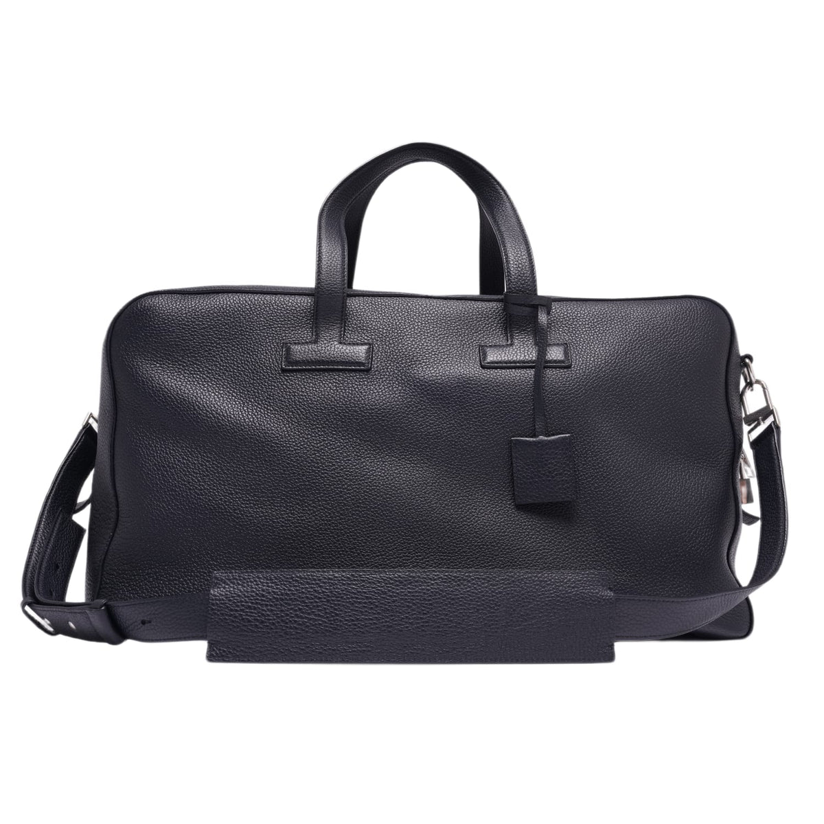 Tom Ford 'Navy Blue' Leather Duffle Bag