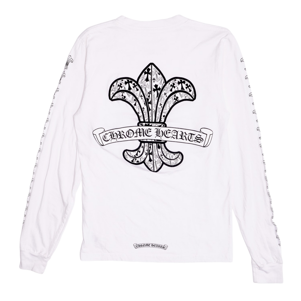 Chrome Hearts 'Arm Fleur' White Longsleeve