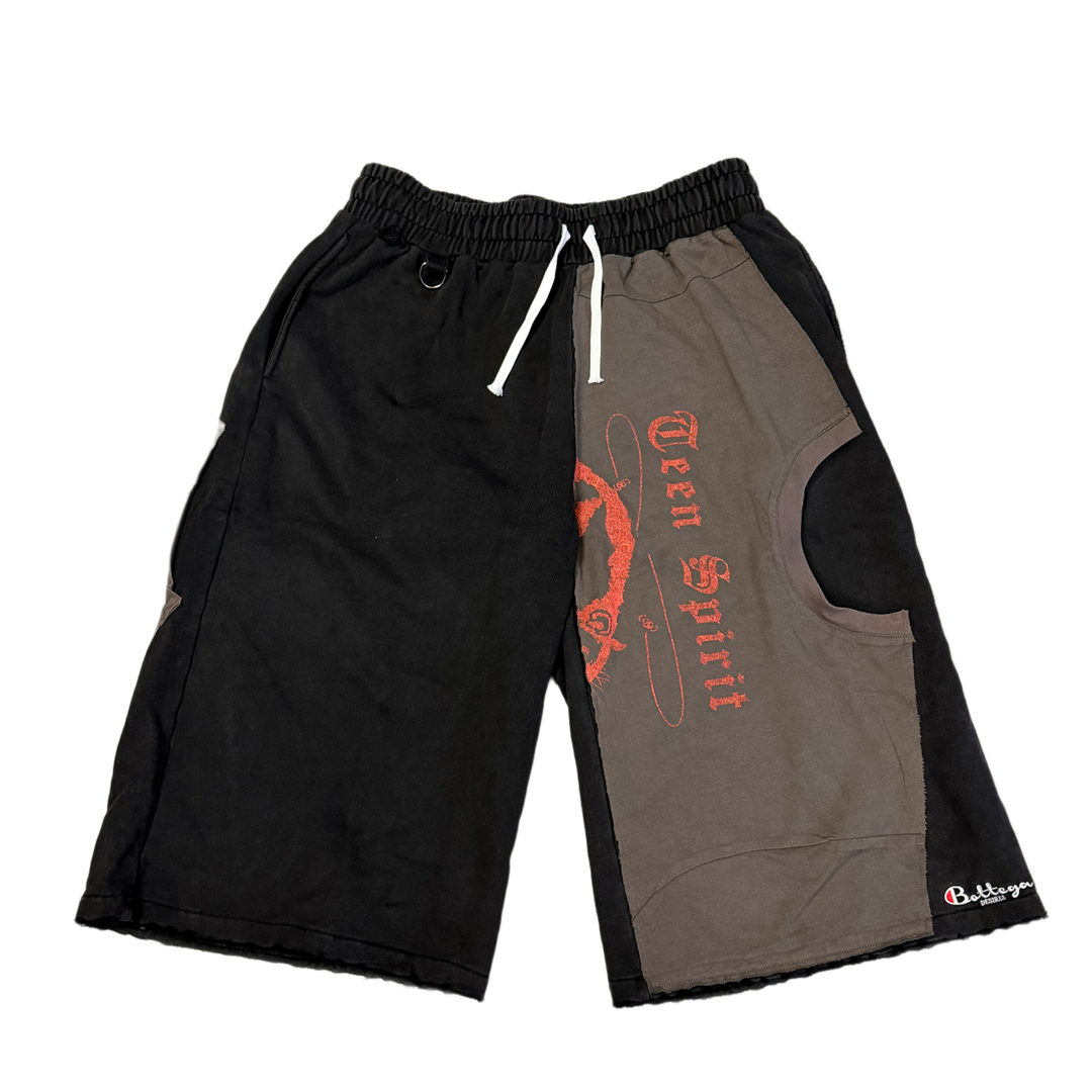 Bottega Desires 'Reconstructed' 3/4 Sweat Shorts