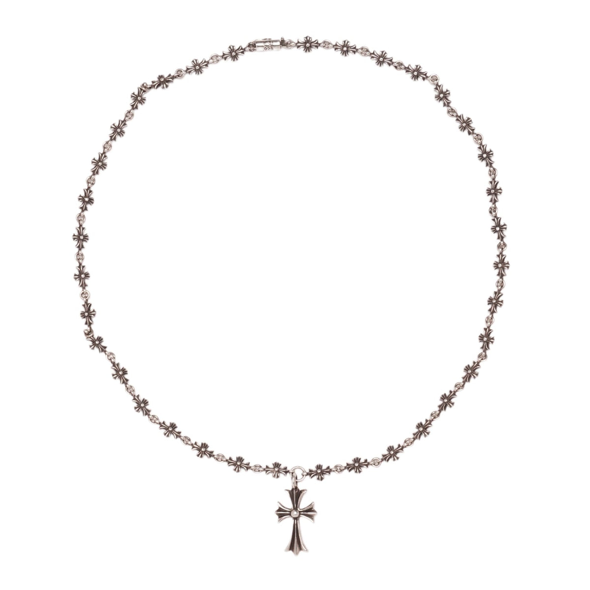 Chrome Hearts 'Tiny E' 20in Necklace with Tiny Cross