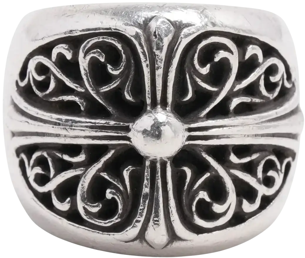 Chrome Hearts 'Oval' Large Cross Ring