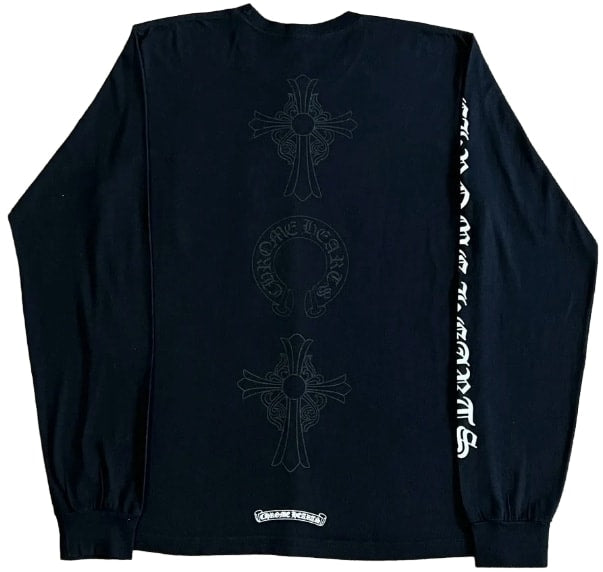 Chrome Hearts 'Triple Logo' Black Longsleeve