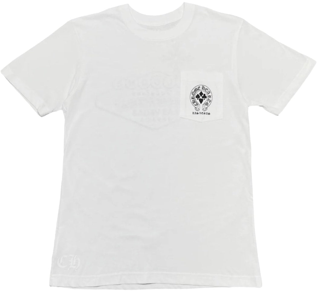 Chrome Hearts 'B&W Welcome Las Vegas' White Pocket Tee