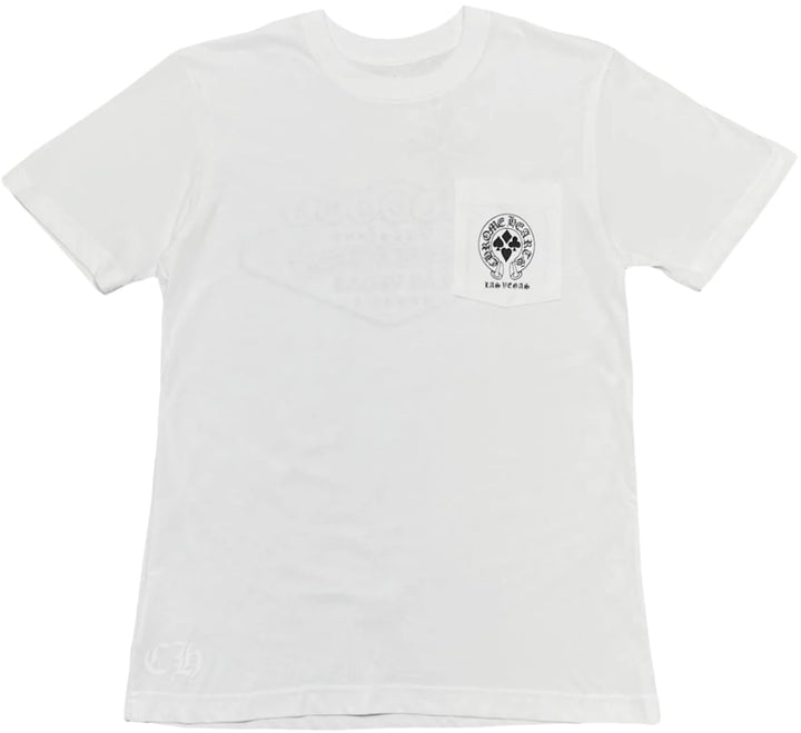 Chrome Hearts 'B&W Welcome Las Vegas' White Pocket Tee