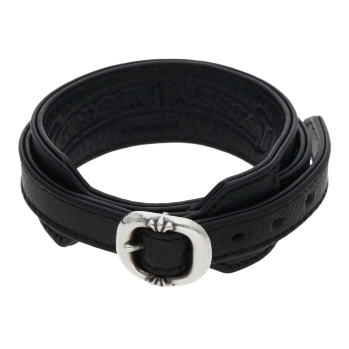 Chrome Hearts 'R&R' Gunslinger Leather Bracelet