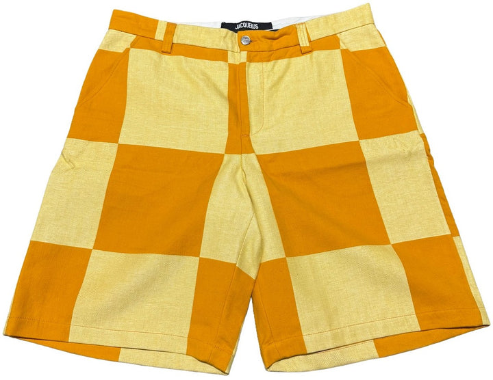 Jacquemus Le Short Tecido 'Yellow Check' Shorts
