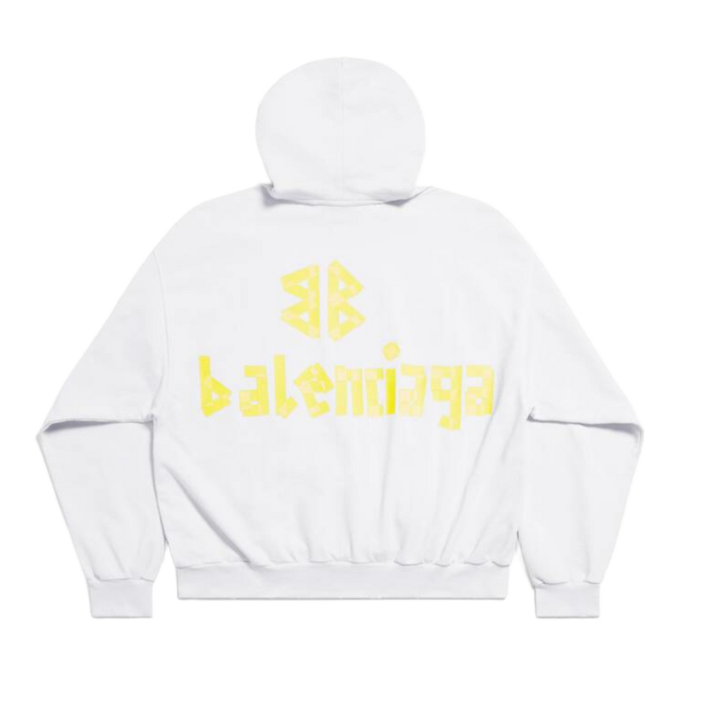 Balenciaga 'White' Tape Logo Hoodie