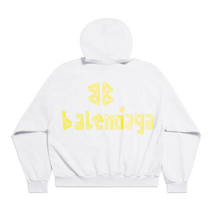 Balenciaga 'White' Tape Logo Hoodie