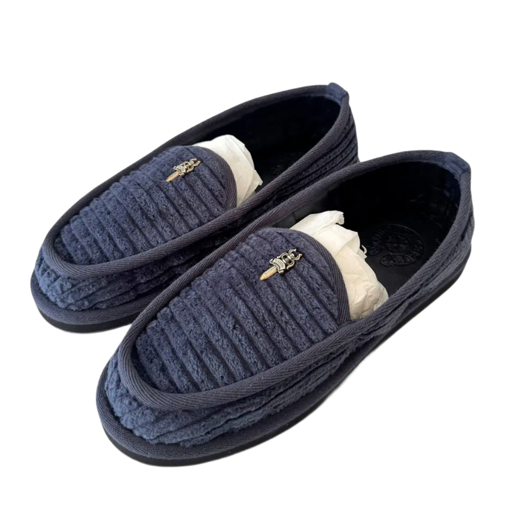 Chrome Hearts 'Navy' Dagger Slippers