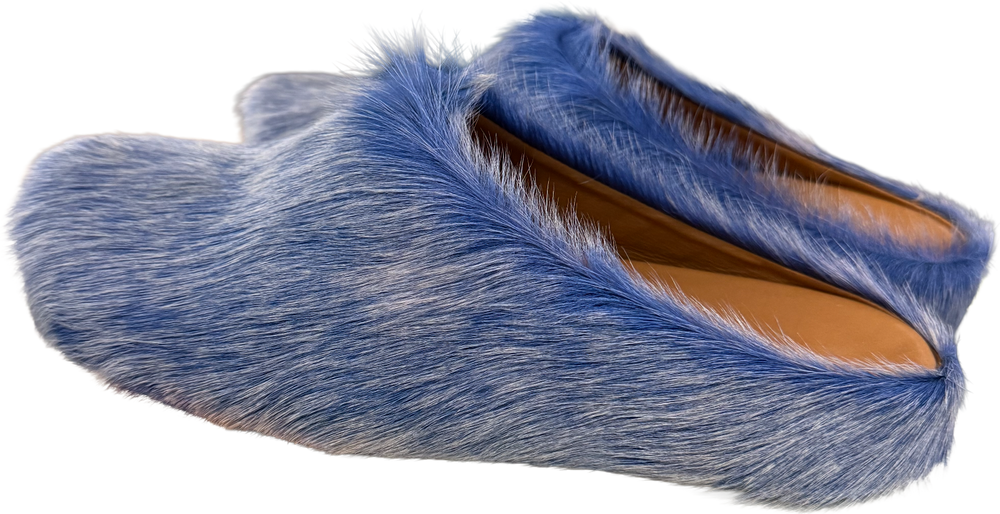 Marni 'White Blue' Sabot Slippers