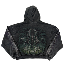 Chew Forever 'Studded Roach' Washed Black Zip