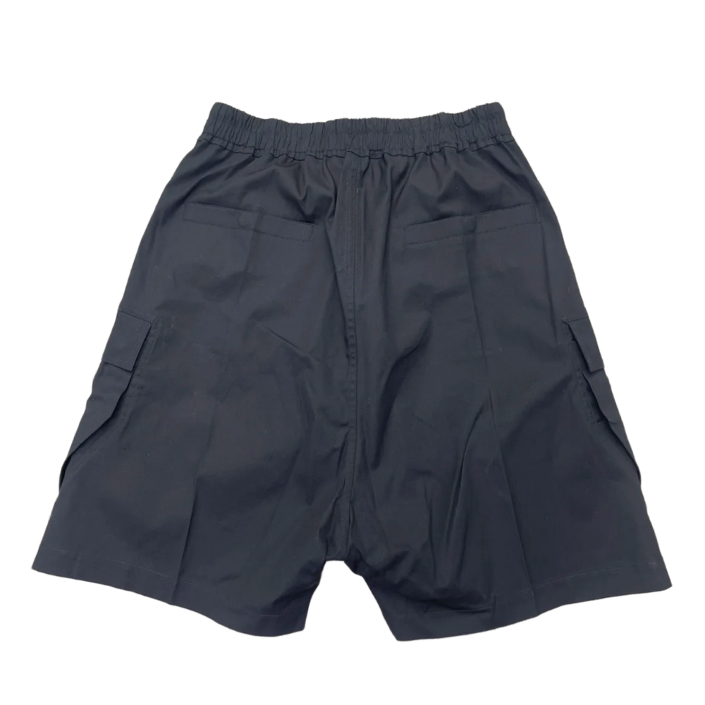Rick Owens 'Polyester' Black Cargobela Shorts