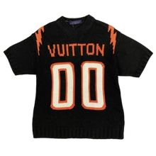 Louis Vuitton 'Chunky Intarsia Football' Black Short Sleeve Knit