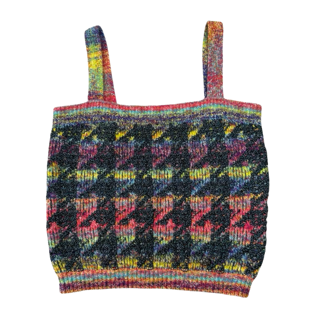 Chanel 'Mulicolor Tweed' Knit Camisole Top