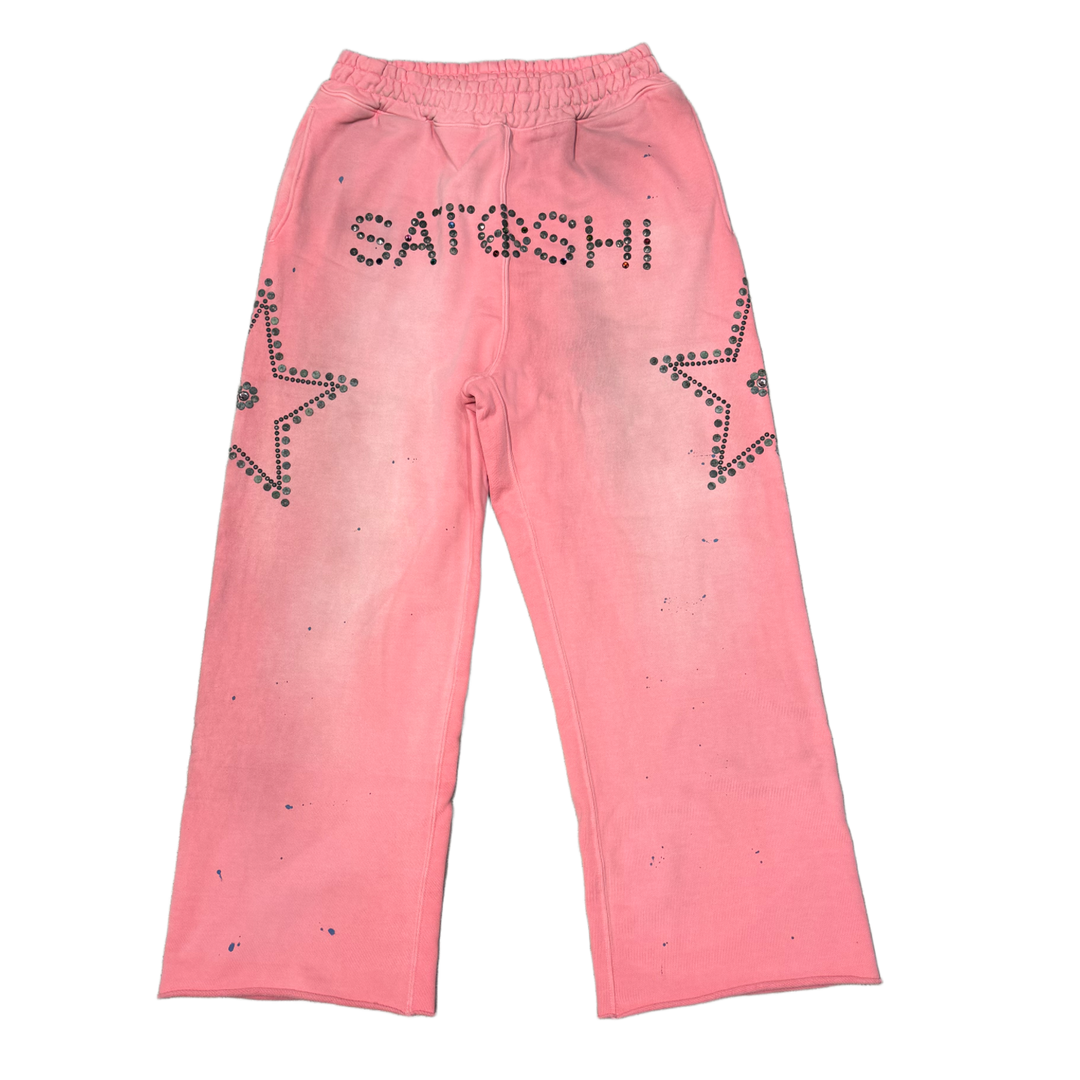 Satoshi Nakamoto 'Pink' Star Studded Sweatpants