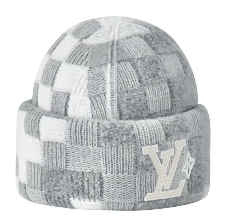 Louis Vuitton Crush Damoflage 'Pearls' Reversible Grey Beanie