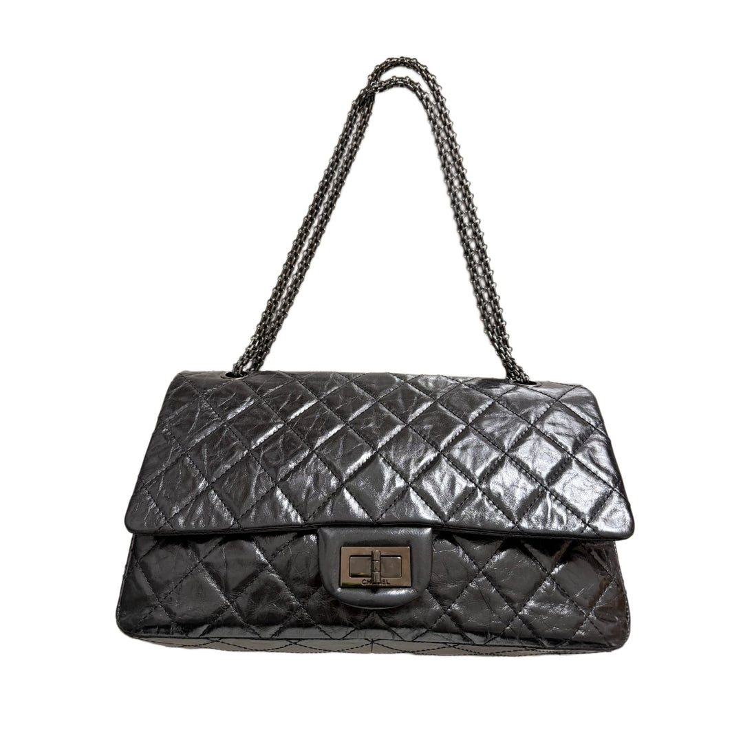 Chanel 'Black' 2.55 Reissue 227 Black Double Flap Bag