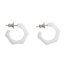 Chrome Hearts 'White Silicone' Hoop Earrings 2 Pair