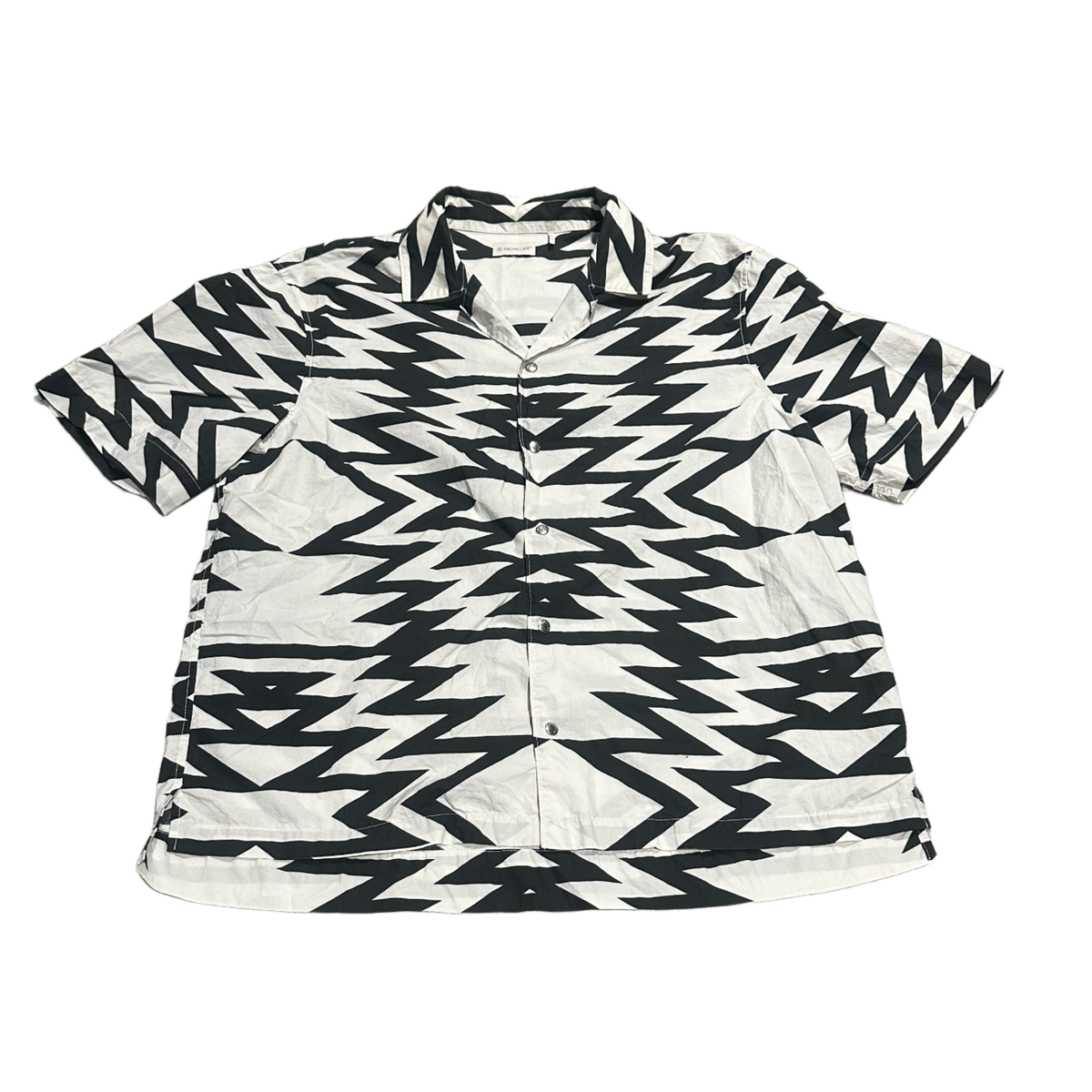 Moncler 'Black & White' Abstract Button Up Tee