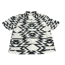 Moncler 'Black & White' Abstract Button Up Tee
