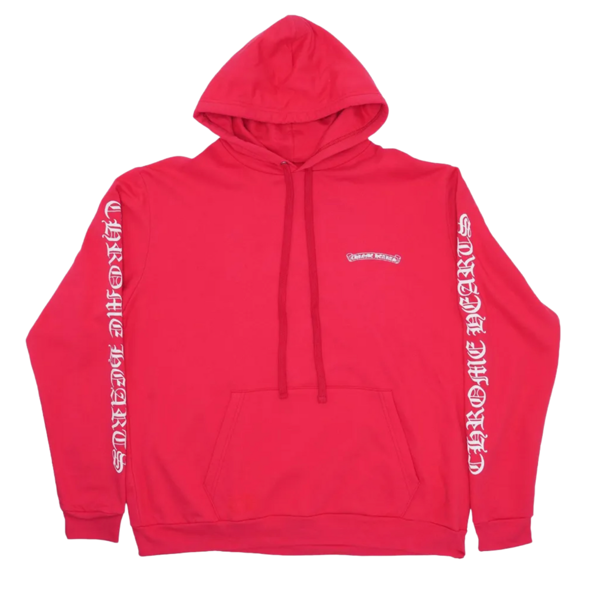 Chrome Hearts 'Scroll Logo' Red Hoodie