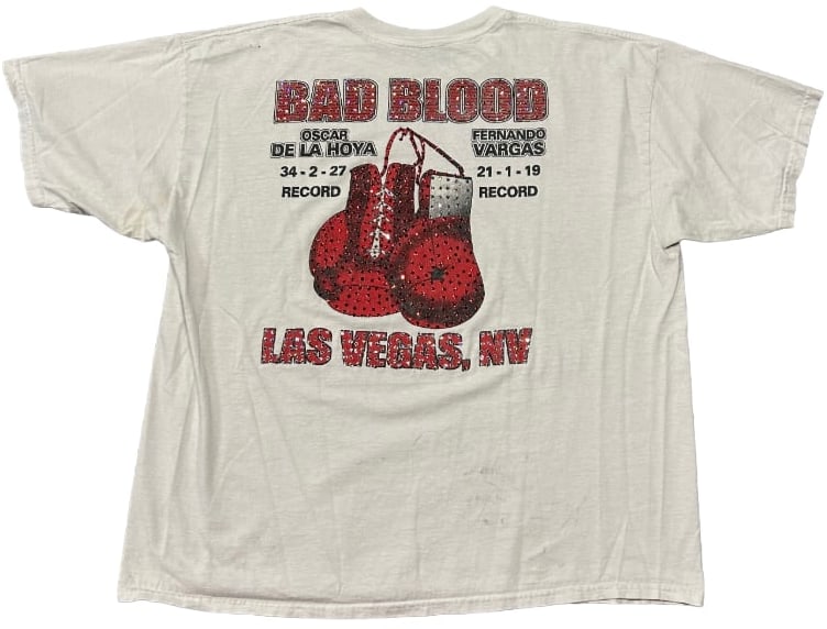 De La Hoya 'Bad Blood Vs Vargas' Rhinestone Vintage Tee