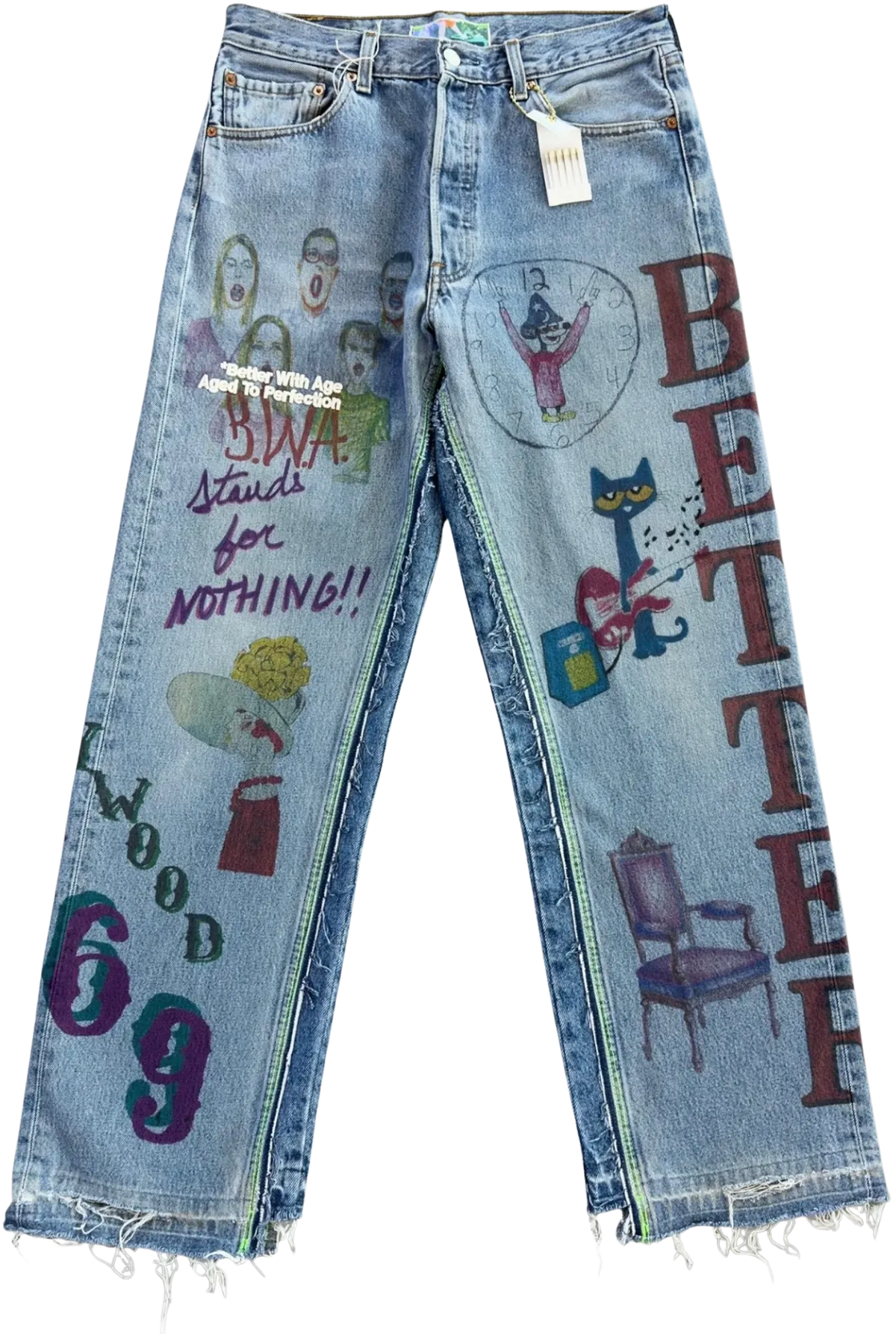 *Better With Age 'Harrison' Double Wide Denim Jeans