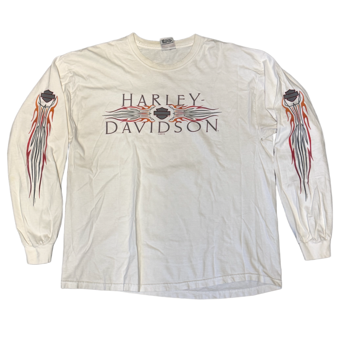 Harley Davidson 'Simi Valley' White Vintage Longsleeve Tee