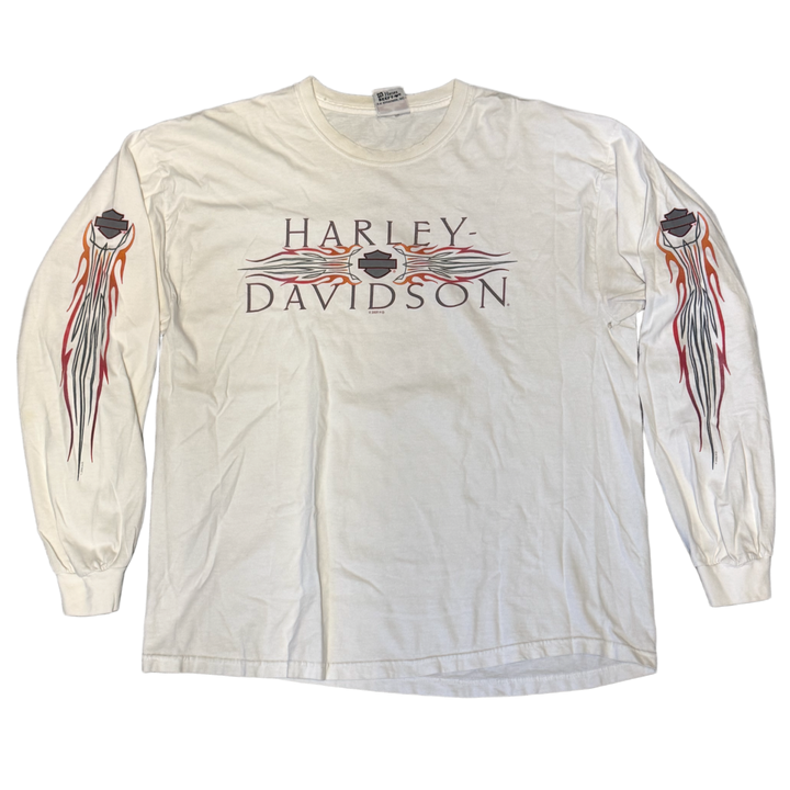 Harley Davidson 'Simi Valley' White Vintage Longsleeve Tee