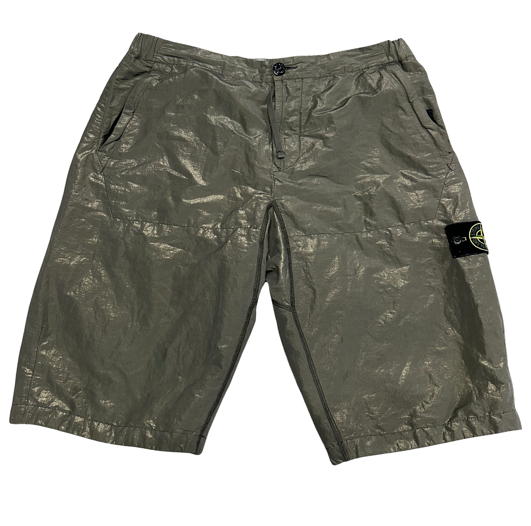 Stone Island Type RE Green Cargo Shorts