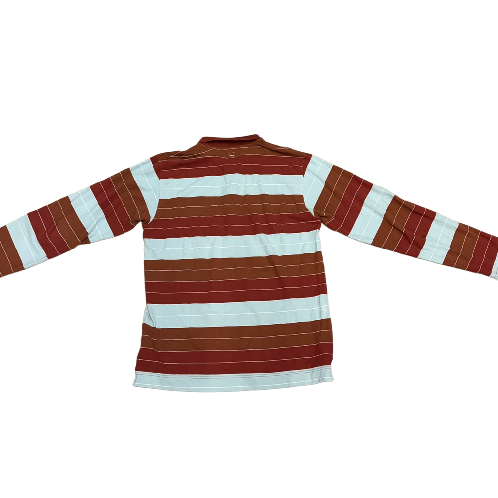 Acne Studios 'Brown' Striped Polo Longsleeve Shirt