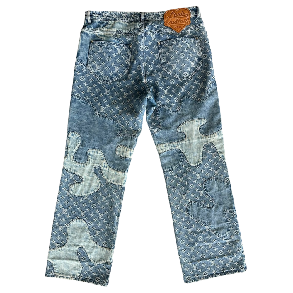 Louis Vuitton x Nigo 'Light Wash' Monogram Baggy Denim Jeans