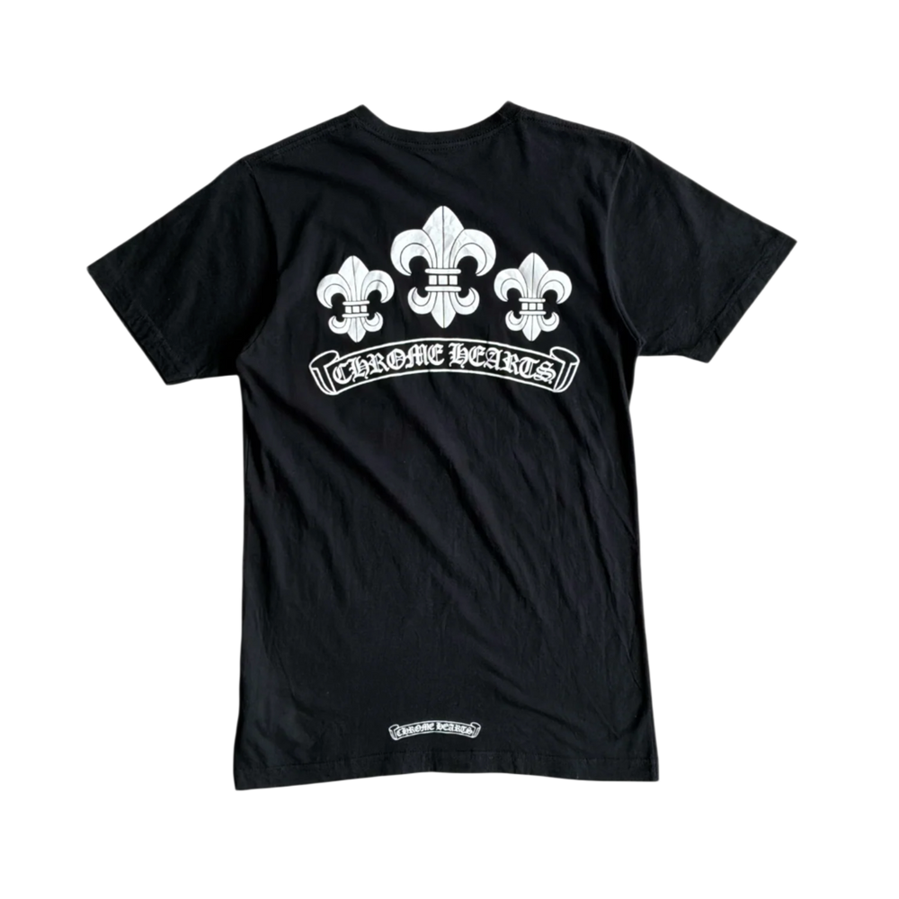 Chrome Hears 'Tri Scout Fleur' Vintage Black Tee