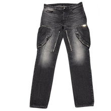 Givenchy 'Washed Black' Zipper Cargo Jeans