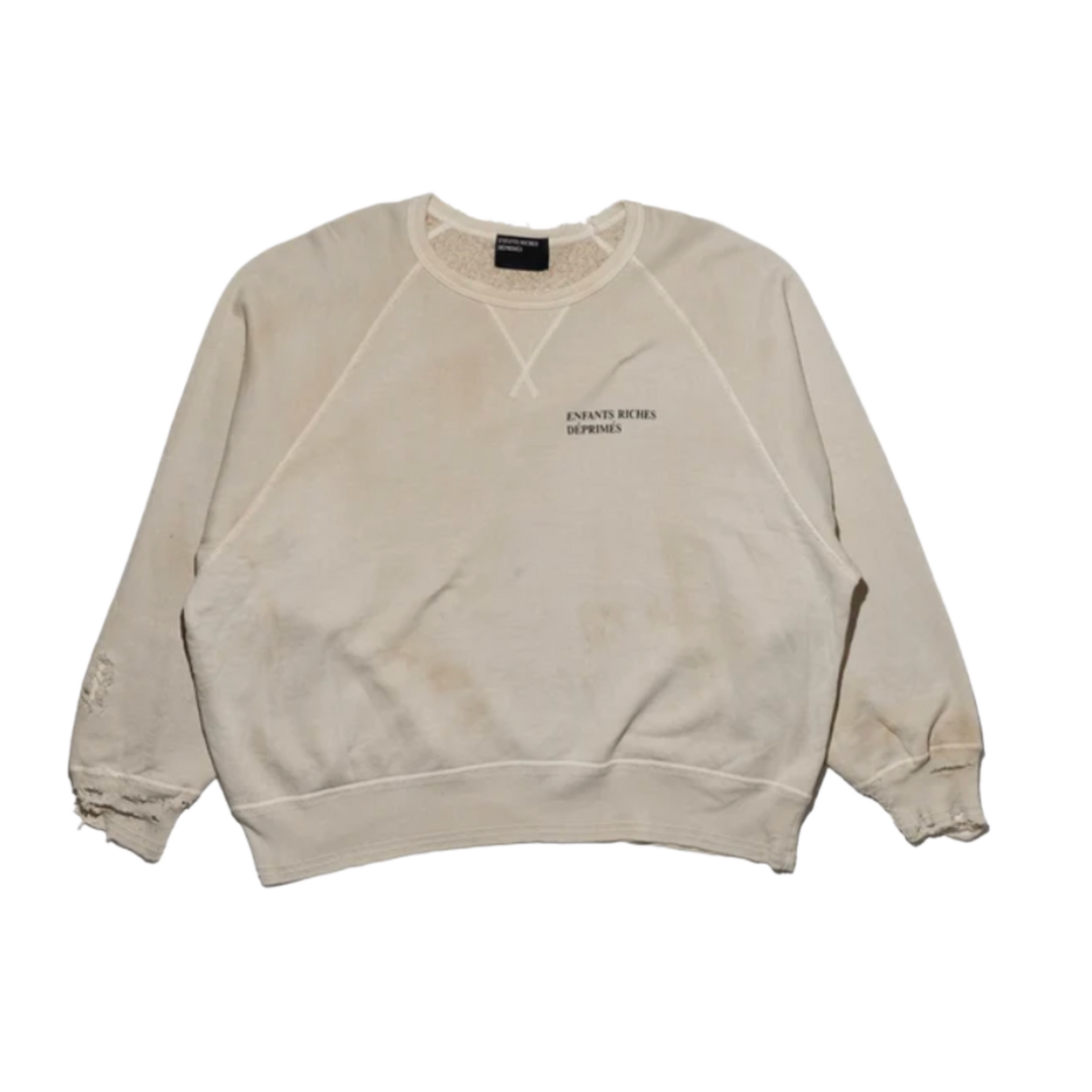 Enfants Riches Déprimés 'Cream' Distressed Crewneck