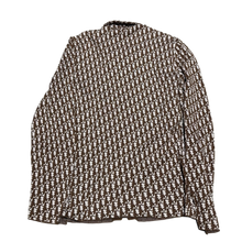 Dior 'Brown Oblique Logo' Jacquard Button Up Shirt