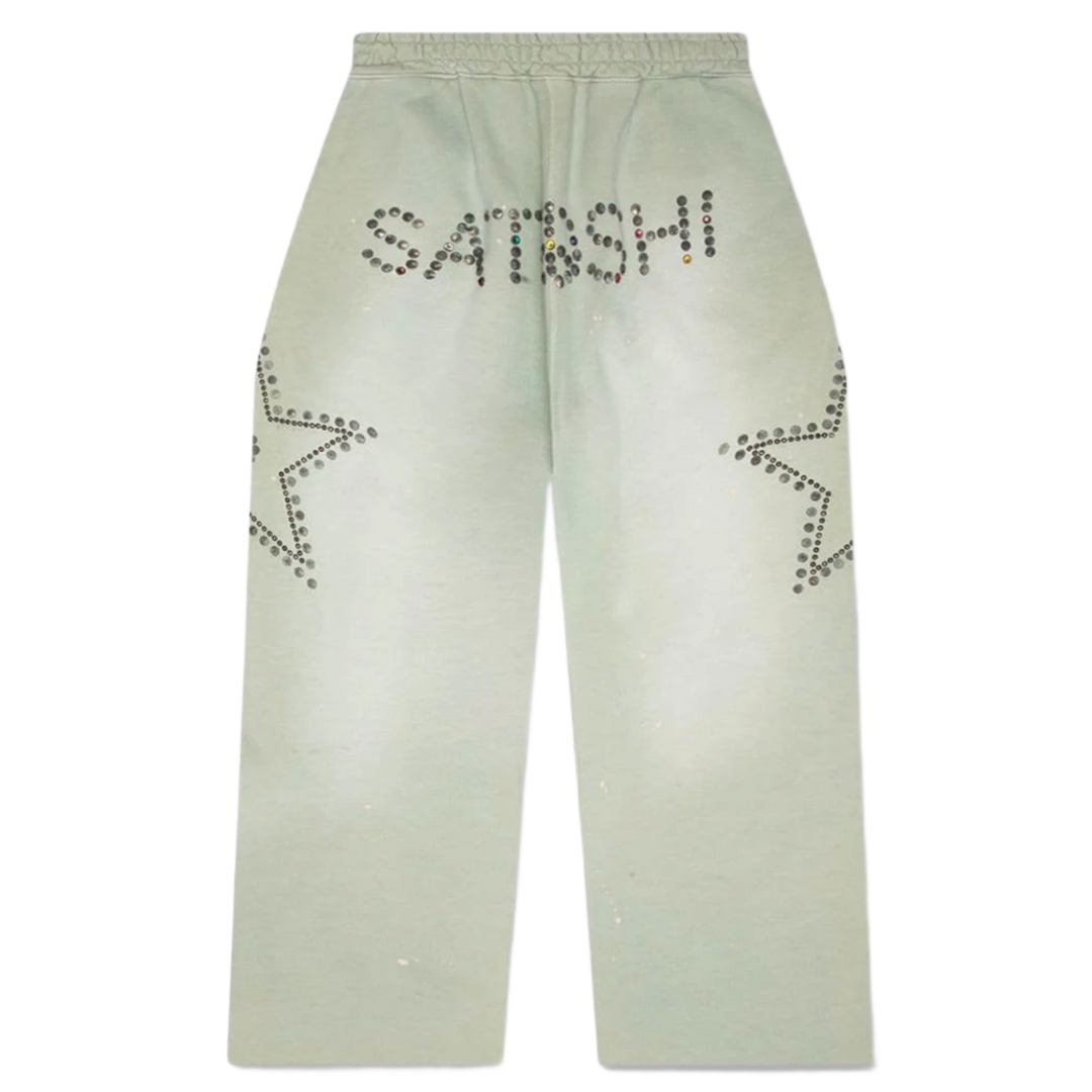 Satoshi Nakamoto 'Green' Star Studded Sweatpants