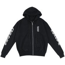 Chrome Hearts 'Black' Vertical Logo Zip Up Hoodie