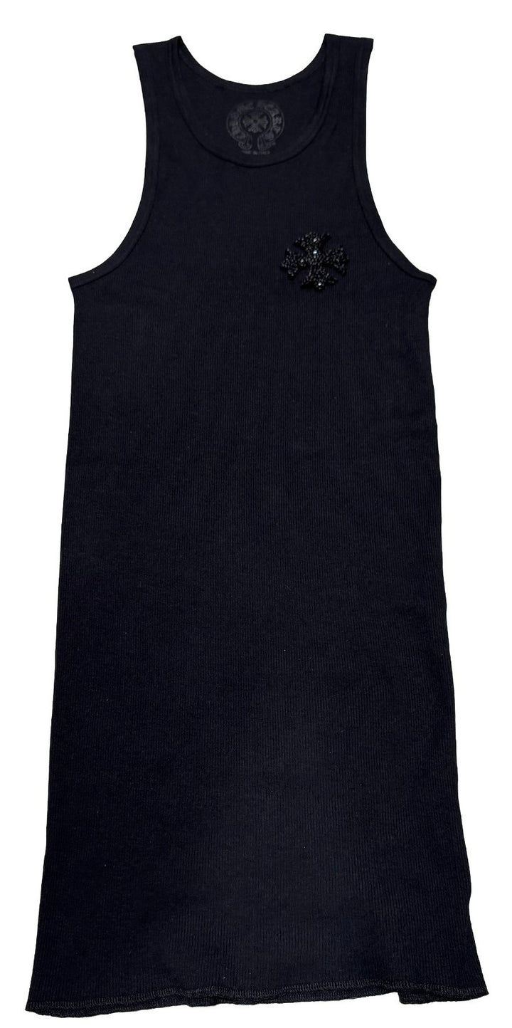 Chrome Hearts 'Black' Beaded Cross Tank Top