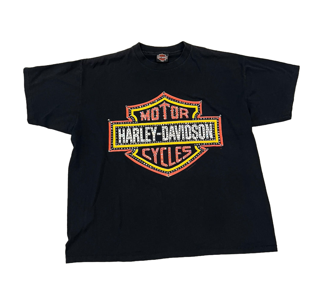 Harley Davidson 'Classic Logo' Studded Vintage Tee