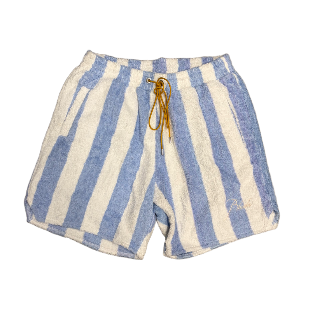 Rhude 'Blue' Striped Loop Terry Shorts
