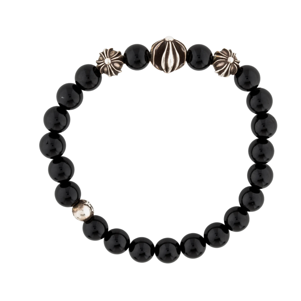 Chrome Hearts 'Onyx' Black Beaded Bracelet